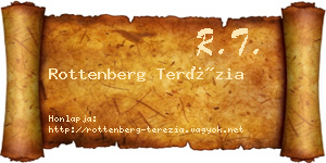 Rottenberg Terézia névjegykártya